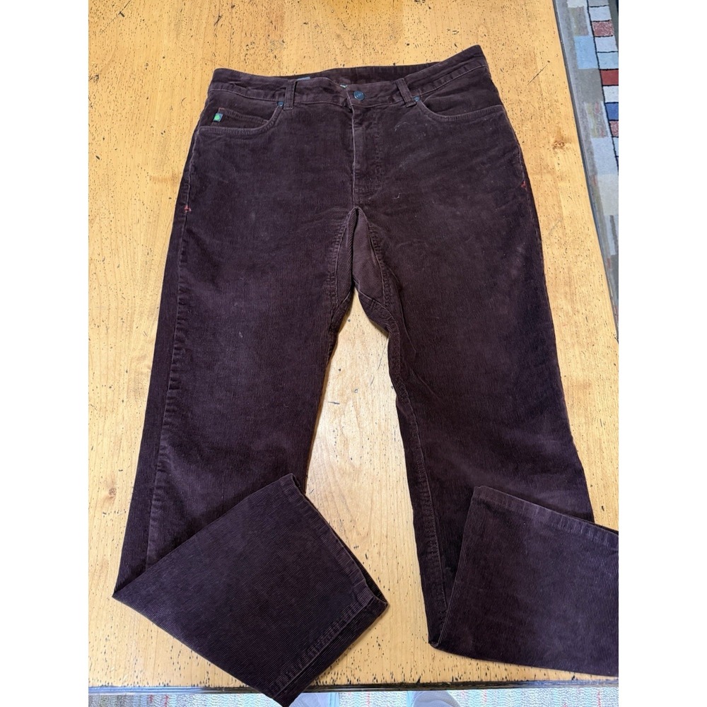 Stio Mens Rivet Corduroy Jeans Brown Burgundy Comfort Stretch Regular Fit 32S